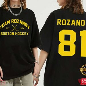 Team Ilya Rozanov 81 Boston Hockey Heated Rivalry T Shirt (2)