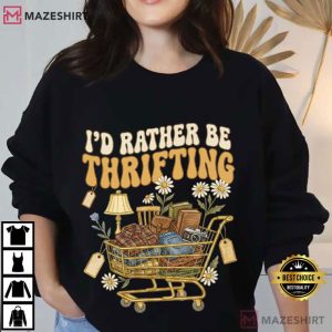I’d Rather Be Thrifting Aesthetic Decor Cart T Shirt (4)