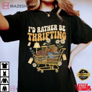 I’d Rather Be Thrifting Aesthetic Decor Cart T Shirt (2)