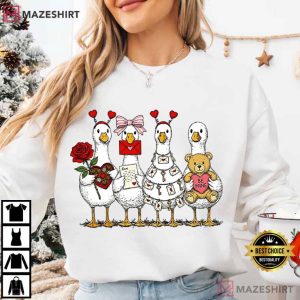 Valentines Day Goose Pink Funny T Shirt (4)