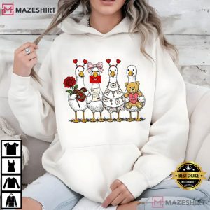 Valentines Day Goose Pink Funny T Shirt (3)