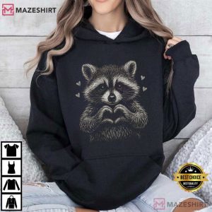 Valentines Day Raccoon Cute Love T Shirt (3)