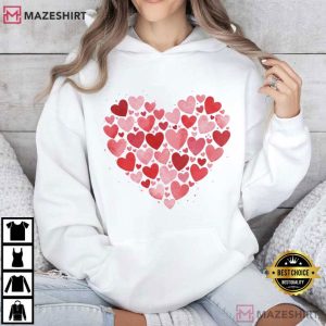 Valentines Day Heart XOXO Graphic T Shirt (3)