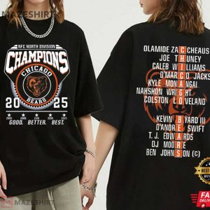 Chicago Football 2025 NFC North Champions T Shirt (1)