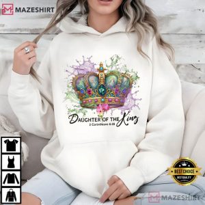 Daughter Of The King Floral Christian Bible Verse T Shirt (4)
