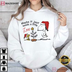 Snoopy Charlie Brown Woodstock Christmas T Shirt (1)