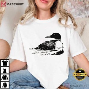 Heated Rivalry Movie Stupid Canadian Wolf Bird Funny T Shirt (2)