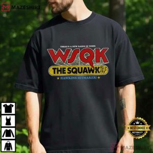 Stranger Things WSQK The Squawk Radio Vintage Scifi Movie T Shirt (2)