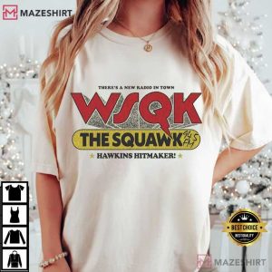 Stranger Things WSQK The Squawk Radio Vintage Scifi Movie T Shirt (3)