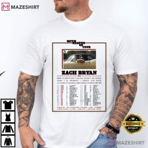 Zach Bryan On Tour Western Bull Skull T Shirt (3)