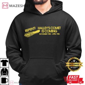 Halley's Comet Repent Sticker T Shirt (3)