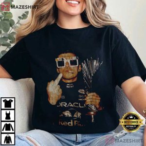 Max Verstappen Middle Finger Las Vegas Formula One T Shirt (4)