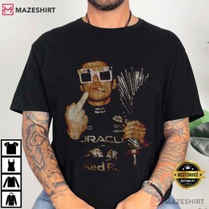 Max Verstappen Middle Finger Las Vegas Formula One T Shirt (3)