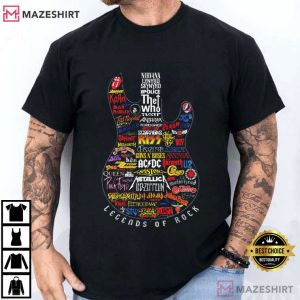 Legends Of Rock Vintage Guitar T Shirt (2)