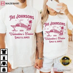 Valentine Cruise Couple Anniversary Trip Personalized T Shirt (1)