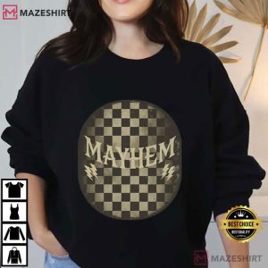 Mayhem Checkered Distressed Grunge T Shirt (4)