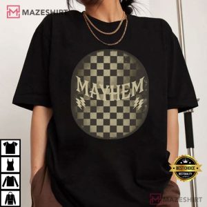Mayhem Checkered Distressed Grunge T Shirt (2)