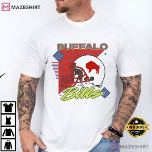 Buffalo Bills Blue White Red Bills Retro Football T-Shirt
