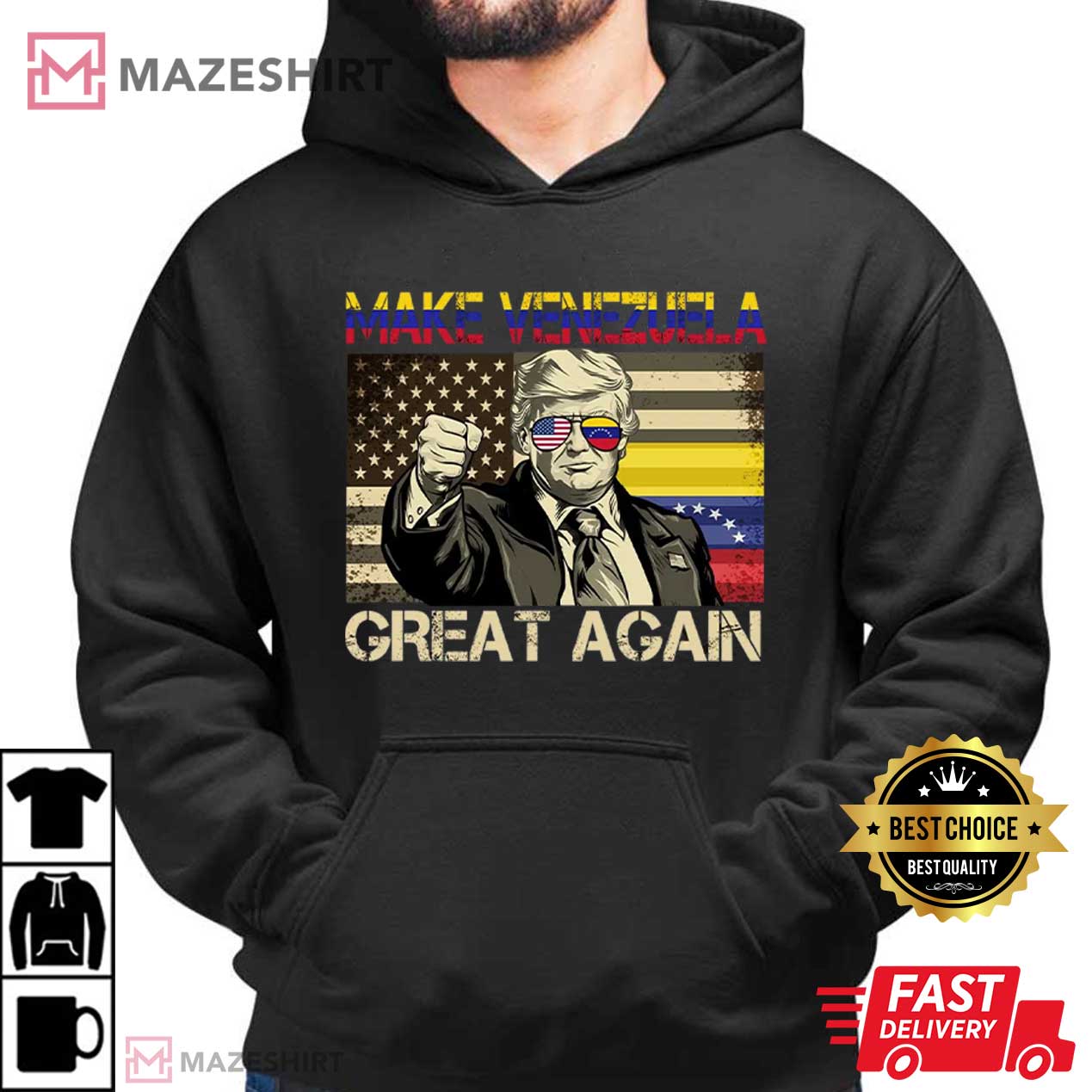 Pro Trump Make Venezuela Great Again Political T-Shirt Pro Trump Make Venezuela Great Again Political T-Shirt