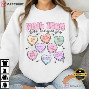 Nail Tech Love Languages Valentine T Shirt (4)