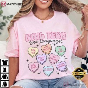 Nail Tech Love Languages Valentine T Shirt (1)