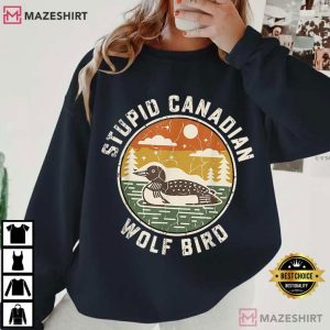 Heated Rivalry Stupid Canadian Wolf Bird Funny Loon Animal T Shirt (4)
