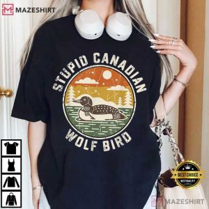Heated Rivalry Stupid Canadian Wolf Bird Funny Loon Animal T-Shirt