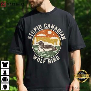 Heated Rivalry Stupid Canadian Wolf Bird Funny Loon Animal T Shirt (2)