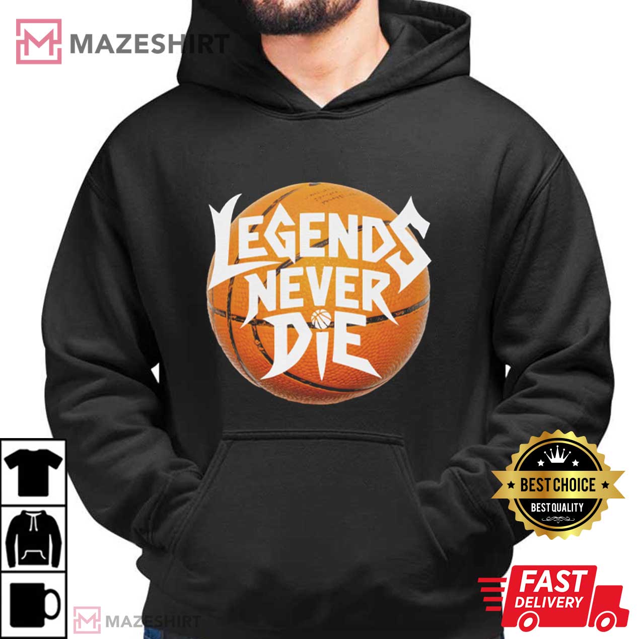 Legends Never Die Basketball Sports Graphic T-Shirt Legends Never Die Basketball Sports Graphic T-Shirt