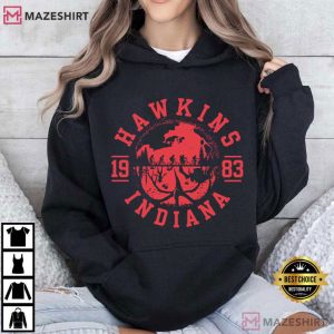 Hawkins 1983 Indiana Upside Down Movie Lover T Shirt (3)