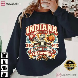 Indiana Hoosiers Peach Bowl Champions 2026 College Football T Shirt (4)