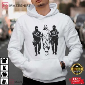 Jesus Arrested Parody Anti ICE Political Protest T Shirt (3)