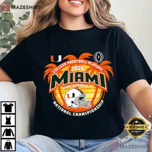Miami Hurricanes CFP National Championship 2026 College Football T-Shirt