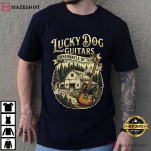 Lucky Dog Guitars Vintage Country Barn Nashville Tennessee T Shirt (1