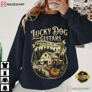 Lucky Dog Guitars Vintage Country Barn Nashville Tennessee T Shirt (1 (4)