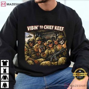 Vibing To Chief Keef Funny Military Helicopter Meme T Shirt (4)