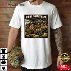 Vibing To Chief Keef Funny Military Helicopter Meme T-Shirt