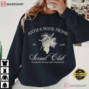 Antifa Wine Moms Social Club T Shirt (4)