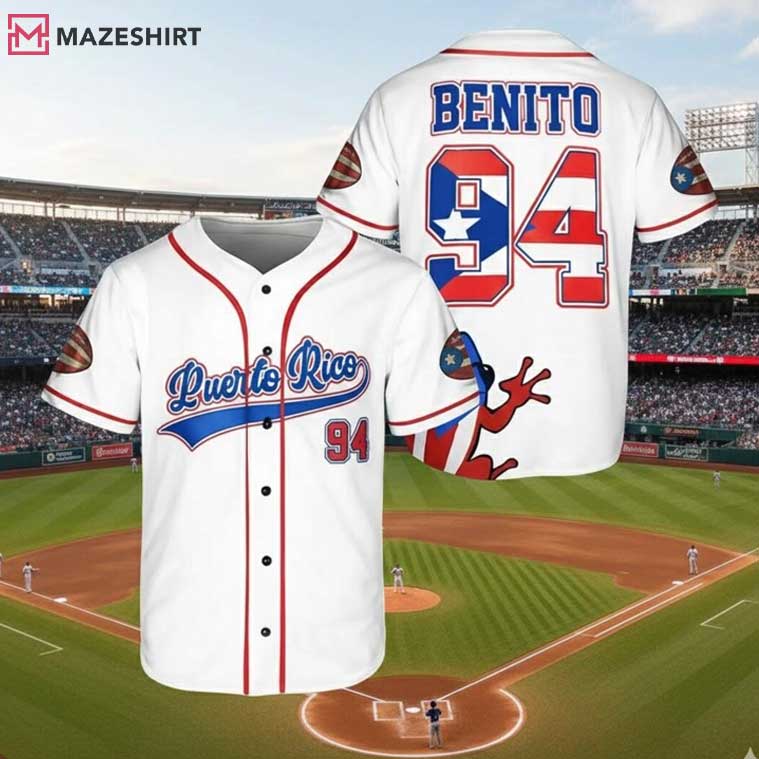 Benito Puerto Rico Music Inspired Baseball Jersey Benito Puerto Rico Music Inspired Baseball Jersey