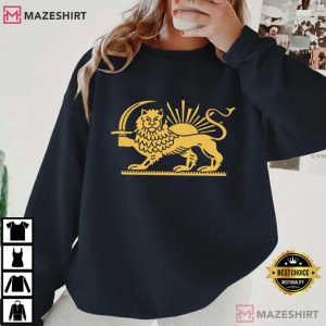 Persian Flag Shiro Khorshid Lion And Sun T Shirt (4)