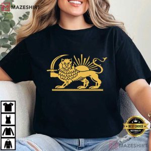 Persian Flag Shiro Khorshid Lion And Sun T Shirt (2)