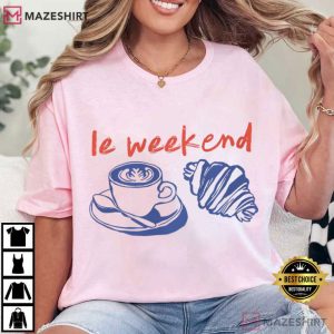 Le Weekend Coffee Croissant French T Shirt (3)