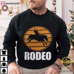 Western Rodeo Bucking Bull Cowboy T Shirt (1)