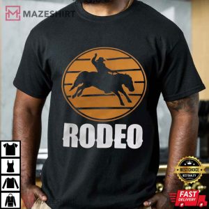Western Rodeo Bucking Bull Cowboy T Shirt (2)