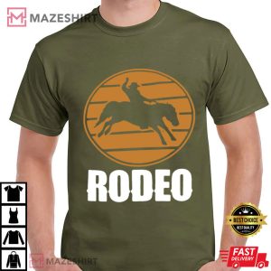 Western Rodeo Bucking Bull Cowboy T Shirt (3)