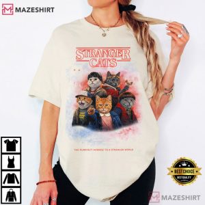 Stranger Cats Funny Stranger Things Comfort Colors T Shirt (4)
