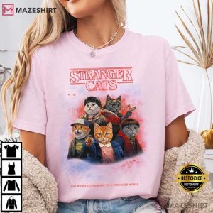 Stranger Cats Funny Stranger Things Comfort Colors T Shirt (2)