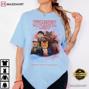 Stranger Cats Funny Stranger Things Comfort Colors T Shirt (3)