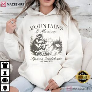 Feral Raccoon Mountains And Mimosas Custom Bachelorette Party T Shirt (1)