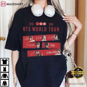 BTS World Tour Dates 2026 Army Fan Gift T Shirt (1)
